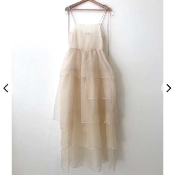 Kamperett Dresses & Skirts - Silk Organza Maxi Wedding Dress- NEVER WORN